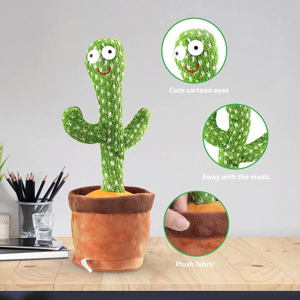 New Dancing Cactus Toy, Talking Tree Cactus Plush Toy Free Home Delivery Limited Stock Available Azadi Sale
