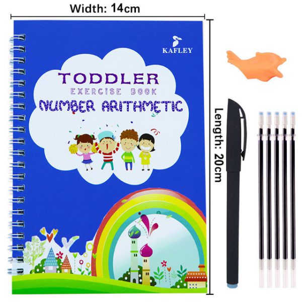 New Magic Practice Copybook 4Books+Magic Pen &10 INK Refill Book for Montessori Children