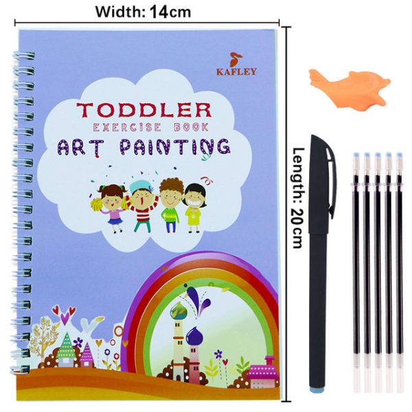 New Magic Practice Copybook 4Books+Magic Pen &10 INK Refill Book for Montessori Children