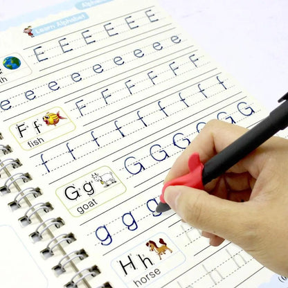 New Magic Practice Copybook 4Books+Magic Pen &10 INK Refill Book for Montessori Children