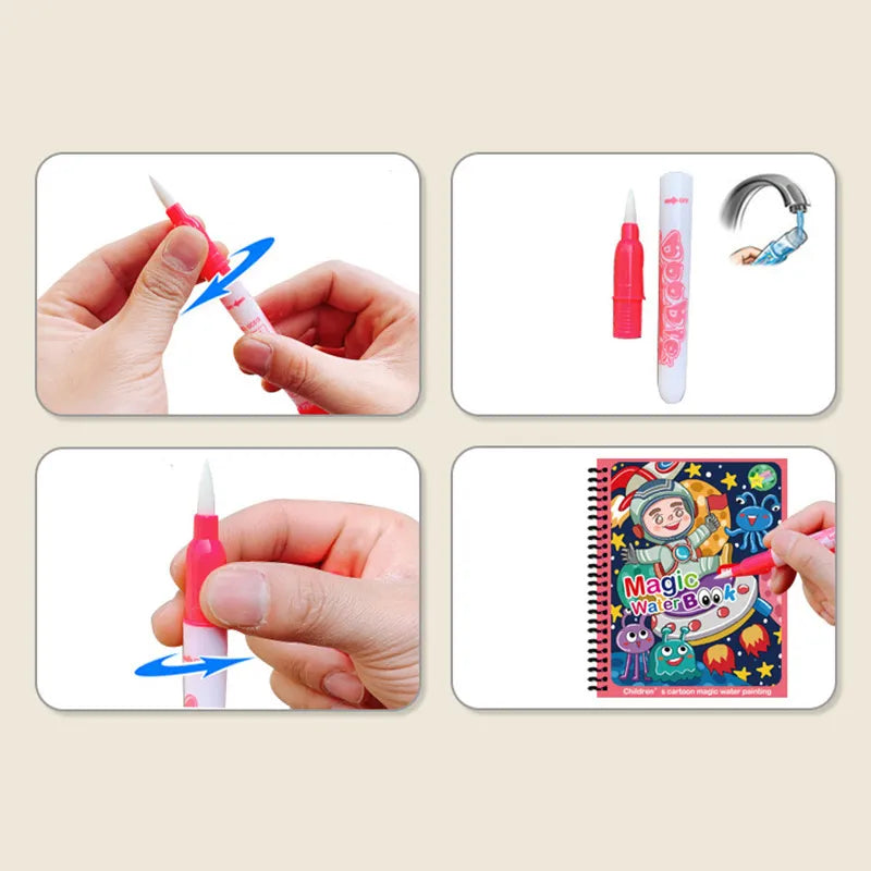 Magic Water Painting Book For Kids (Reuseable) Book Limited Stock Available