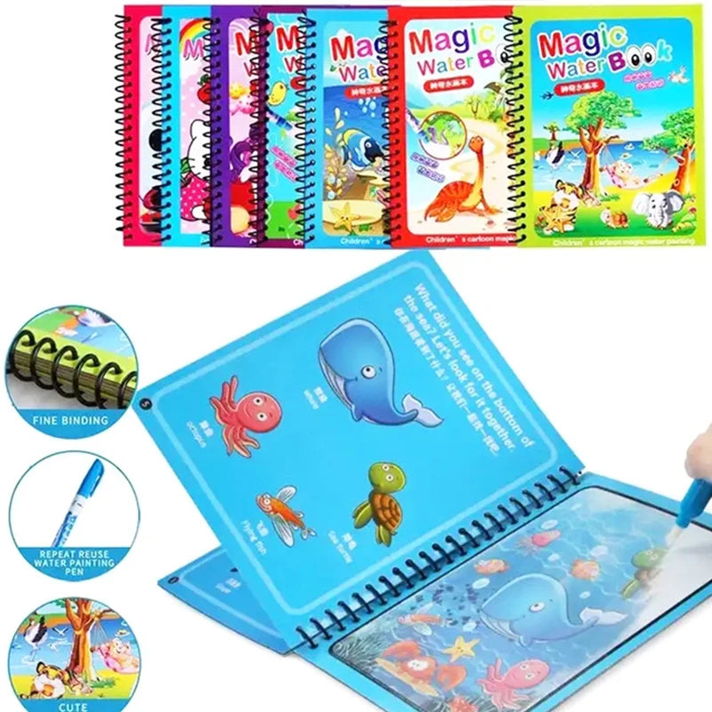 Magic Water Painting Book For Kids (Reuseable) Book Limited Stock Available