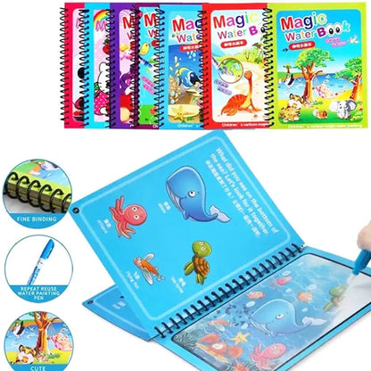 Magic Water Painting Book For Kids (Reuseable) Book Limited Stock Available
