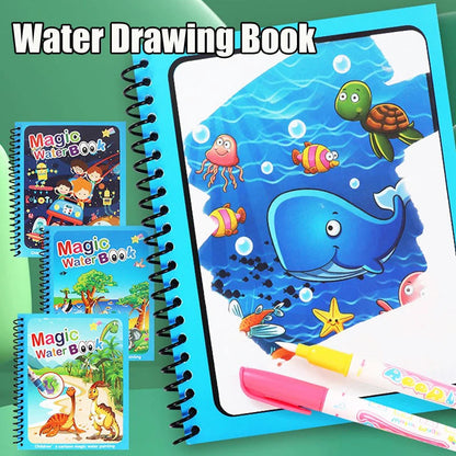Magic Water Painting Book For Kids (Reuseable) Book Limited Stock Available